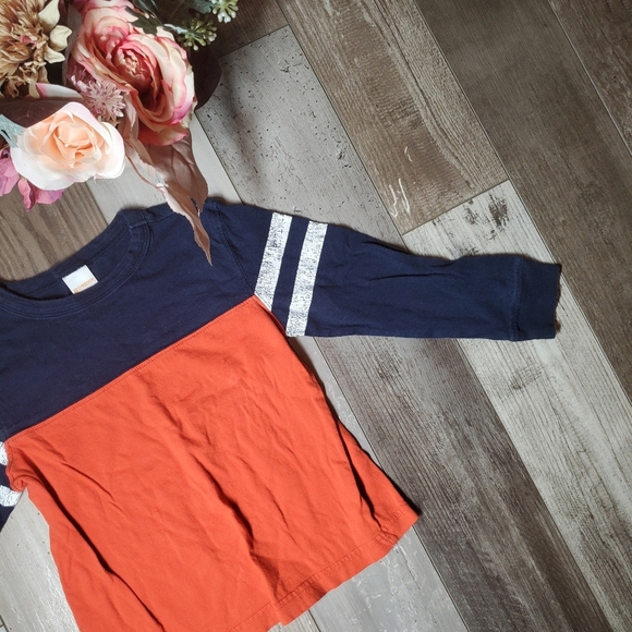 Gymboree Blue Orange and White Long Sleeve Raglan Tee Boys Size XS (4) - Picture 9 of 12